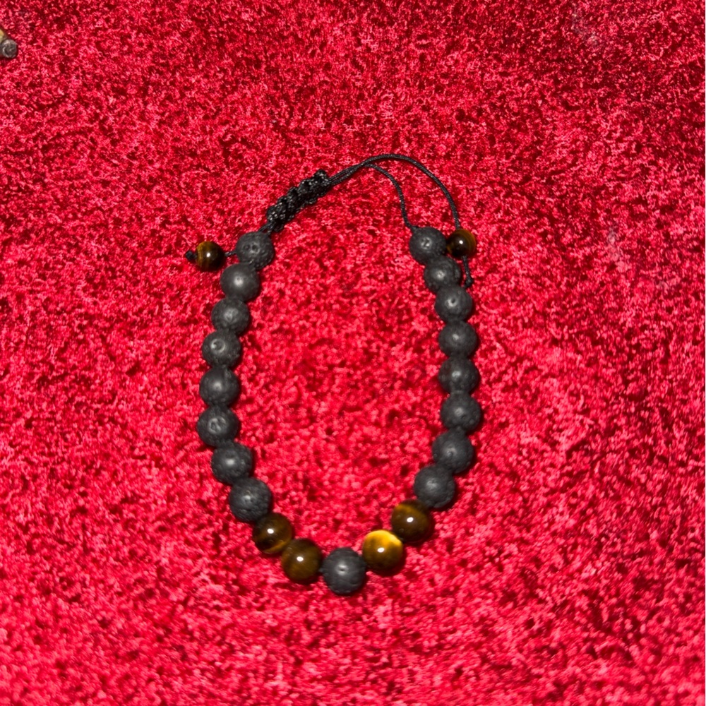 Black and Brown Beaded Bracelet